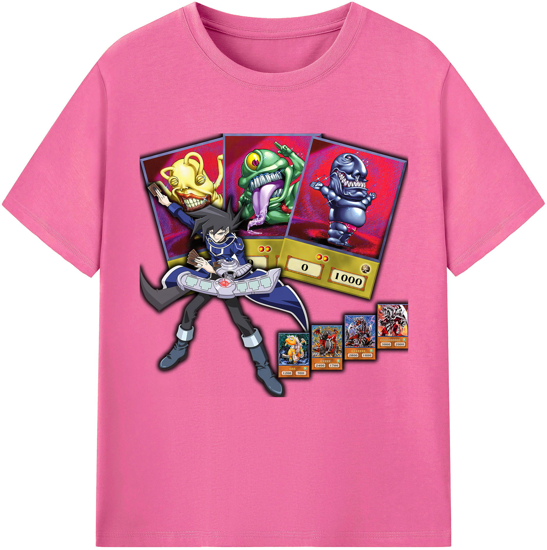 （画像用） 遊☆戯☆王 Yu-Gi-Oh! レディースカジュアルプリントTシャツ（綿100％）